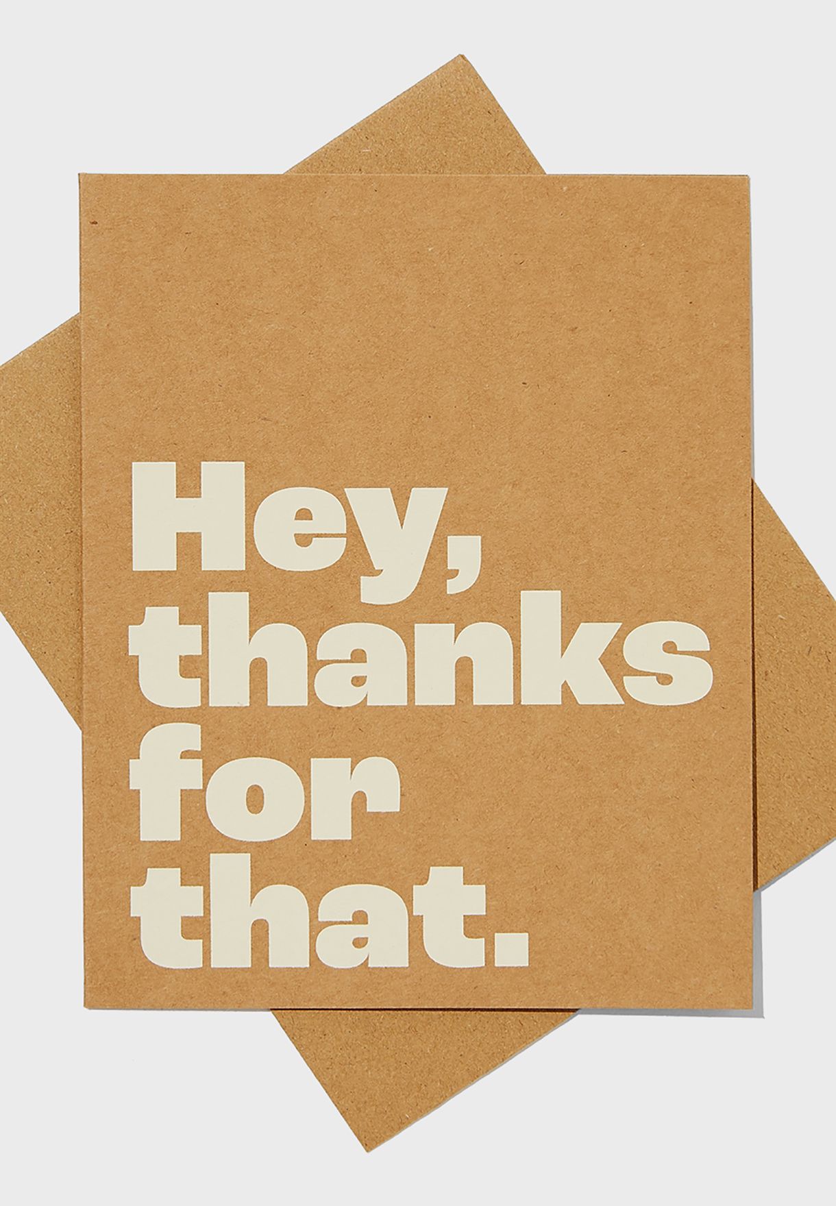 Hey Thanks For That Kraft Thank You Card