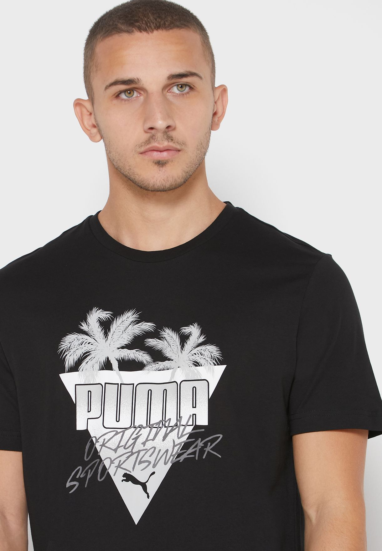 Buy PUMA black Summer Palms Graphic T-Shirt for Men in MENA, Worldwide