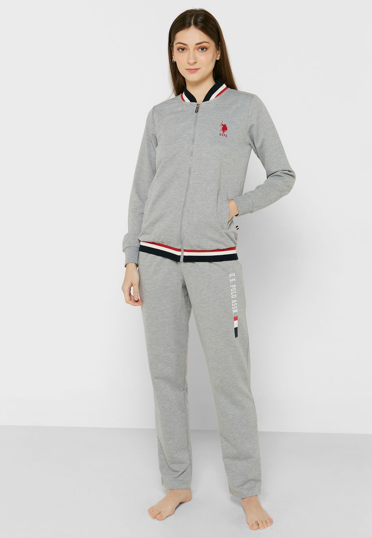 polo grey sweatsuit womens