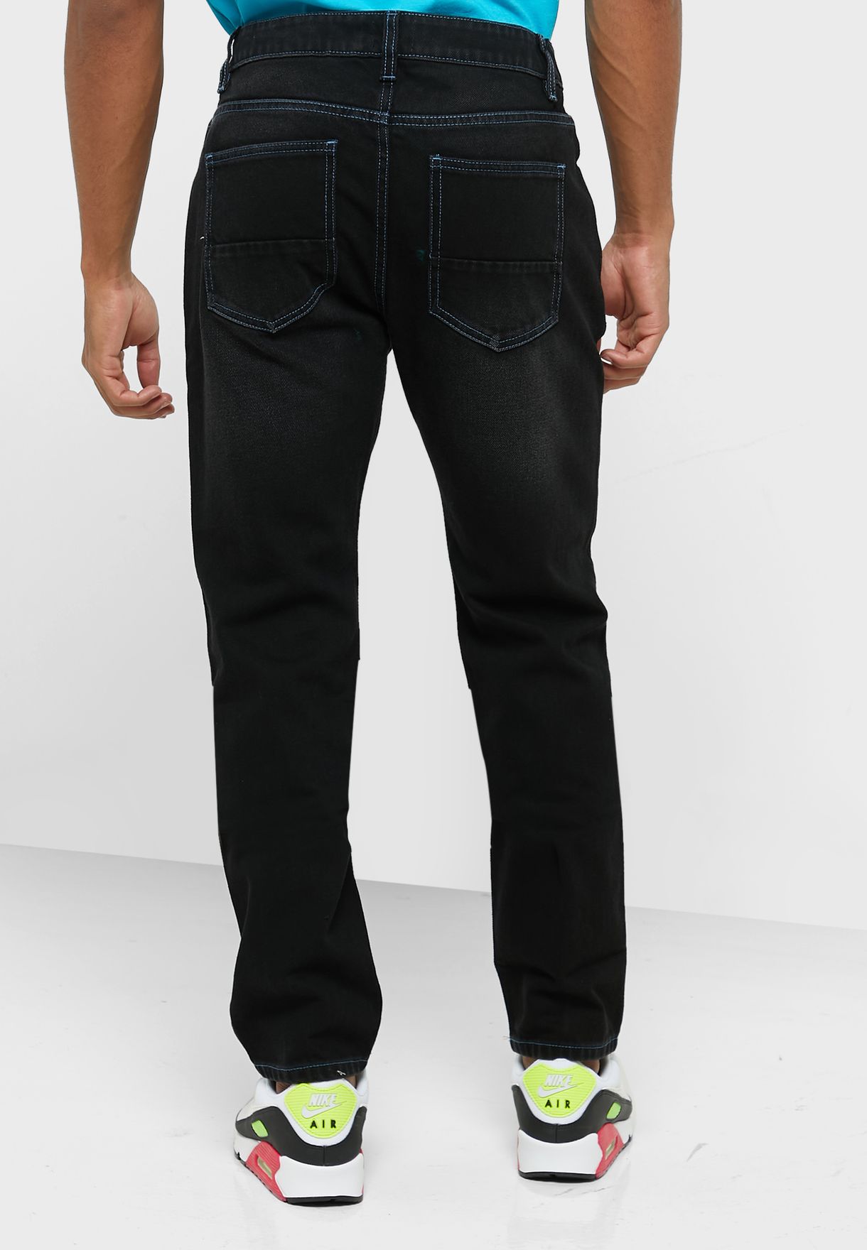 Washed Pocket Jeans