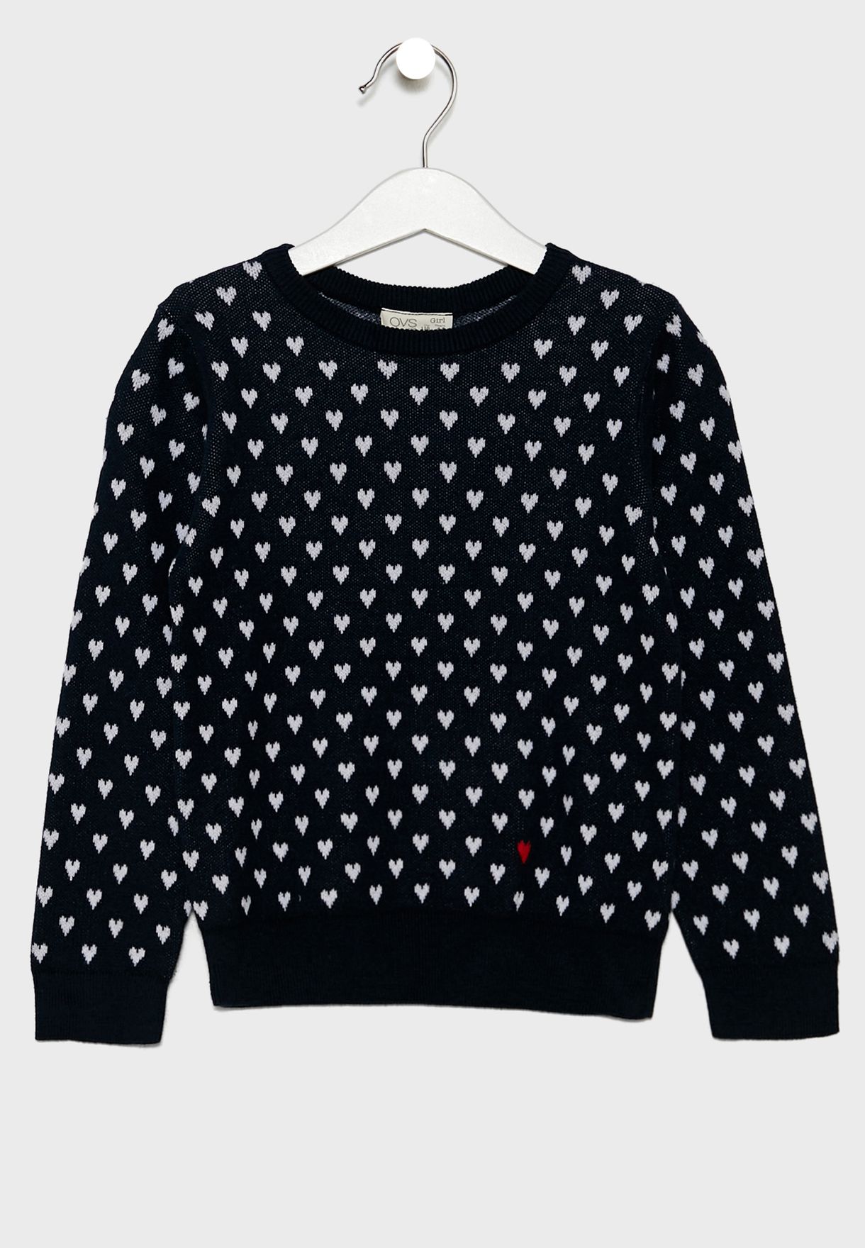 heart print sweater