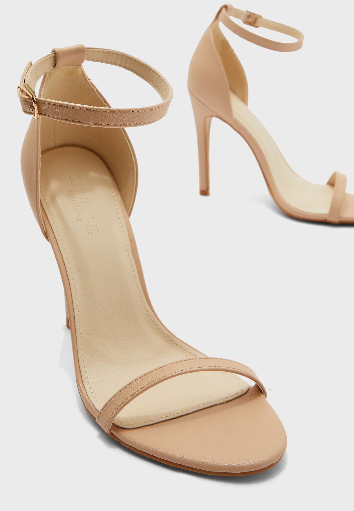 beige barely there heels