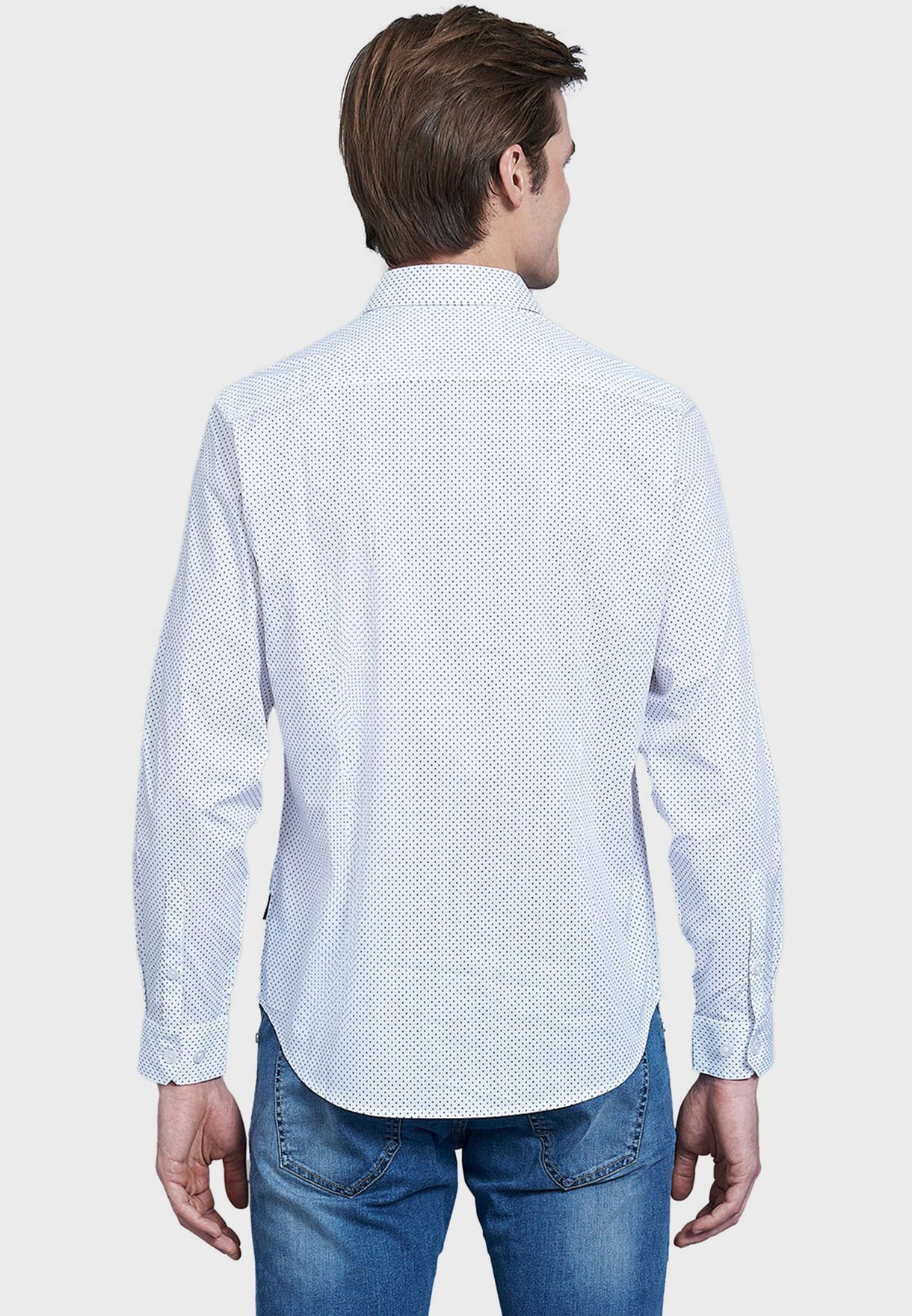 Dot Printed Regular Fit Shirt