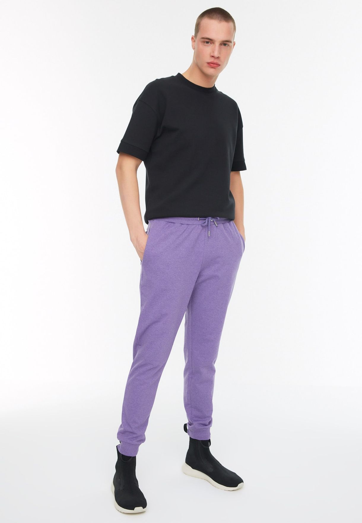 Drawstring Cuffed Sweatpants