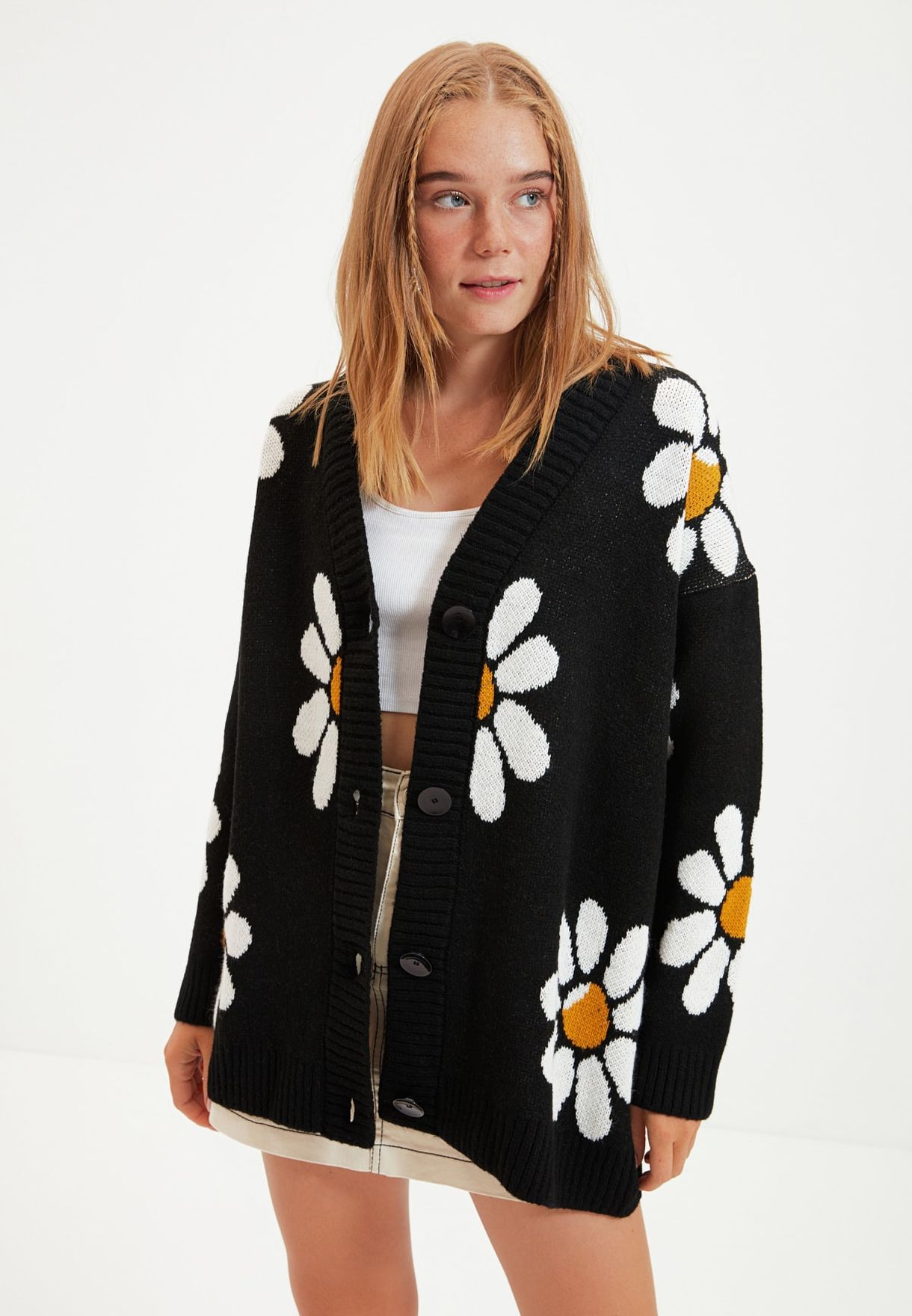 Button Down Knitted Cardigan