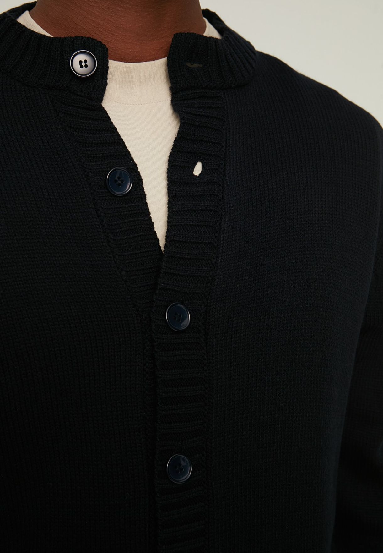 Knitted Button Detail Cardigan