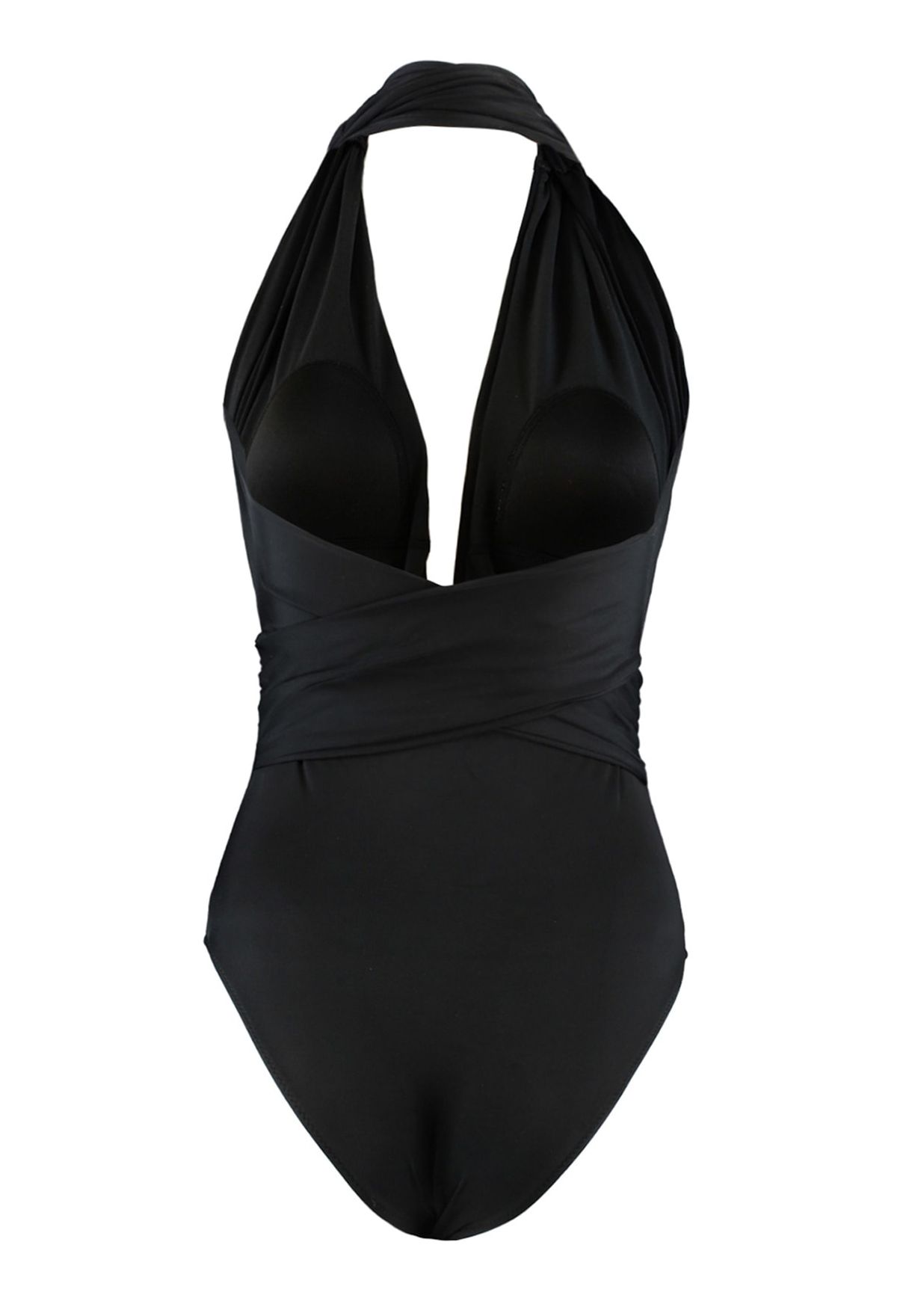 Black Deep V-Neck Swimsuit