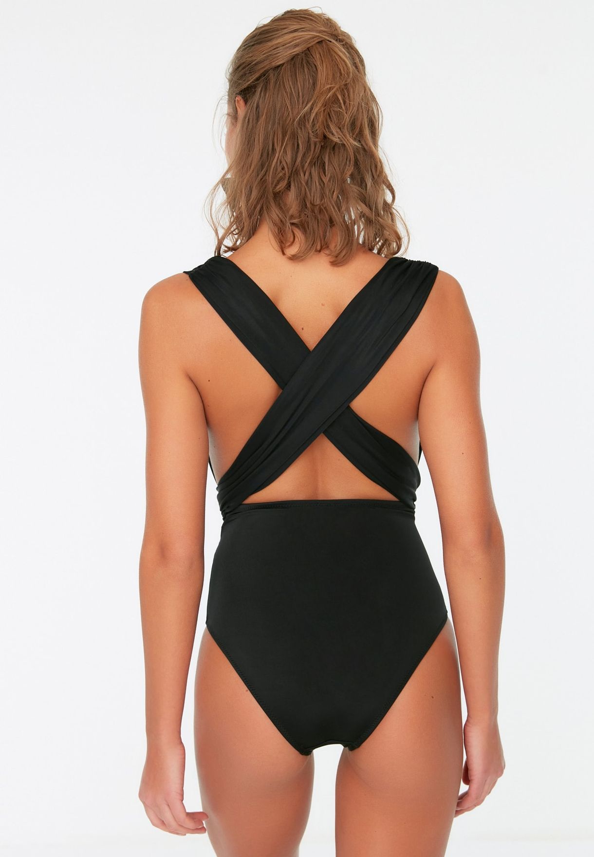 Plunge Neck Swimsuit