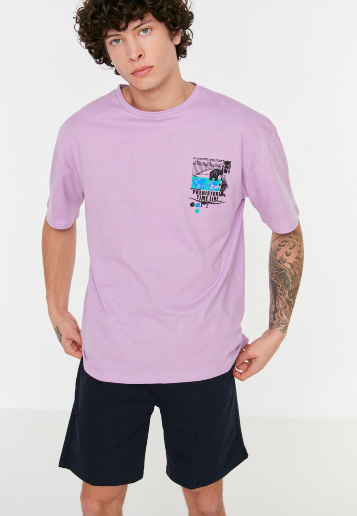 Back Print Crew Neck T-Shirt