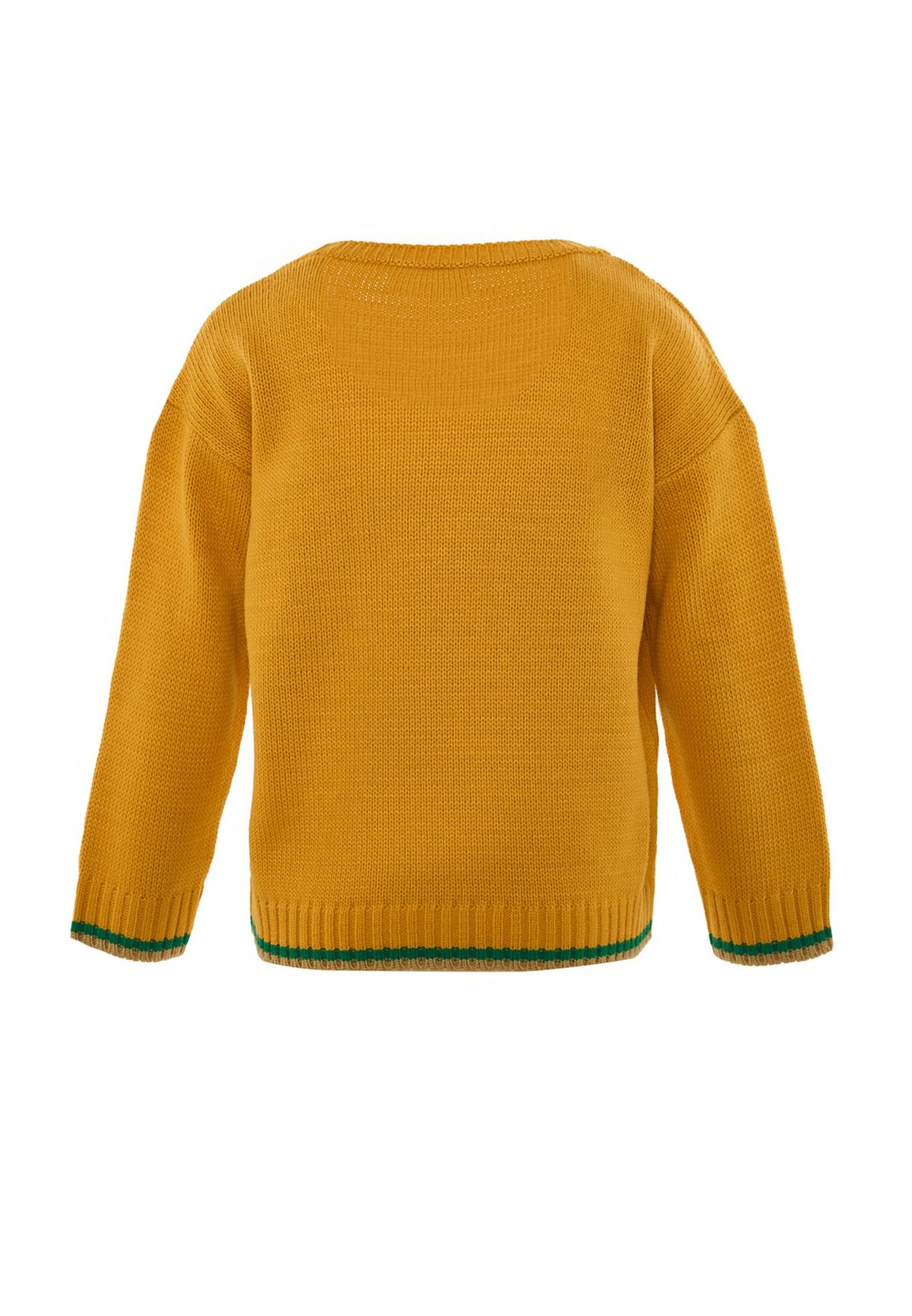 Kids Embroidered Car Knitted Sweater