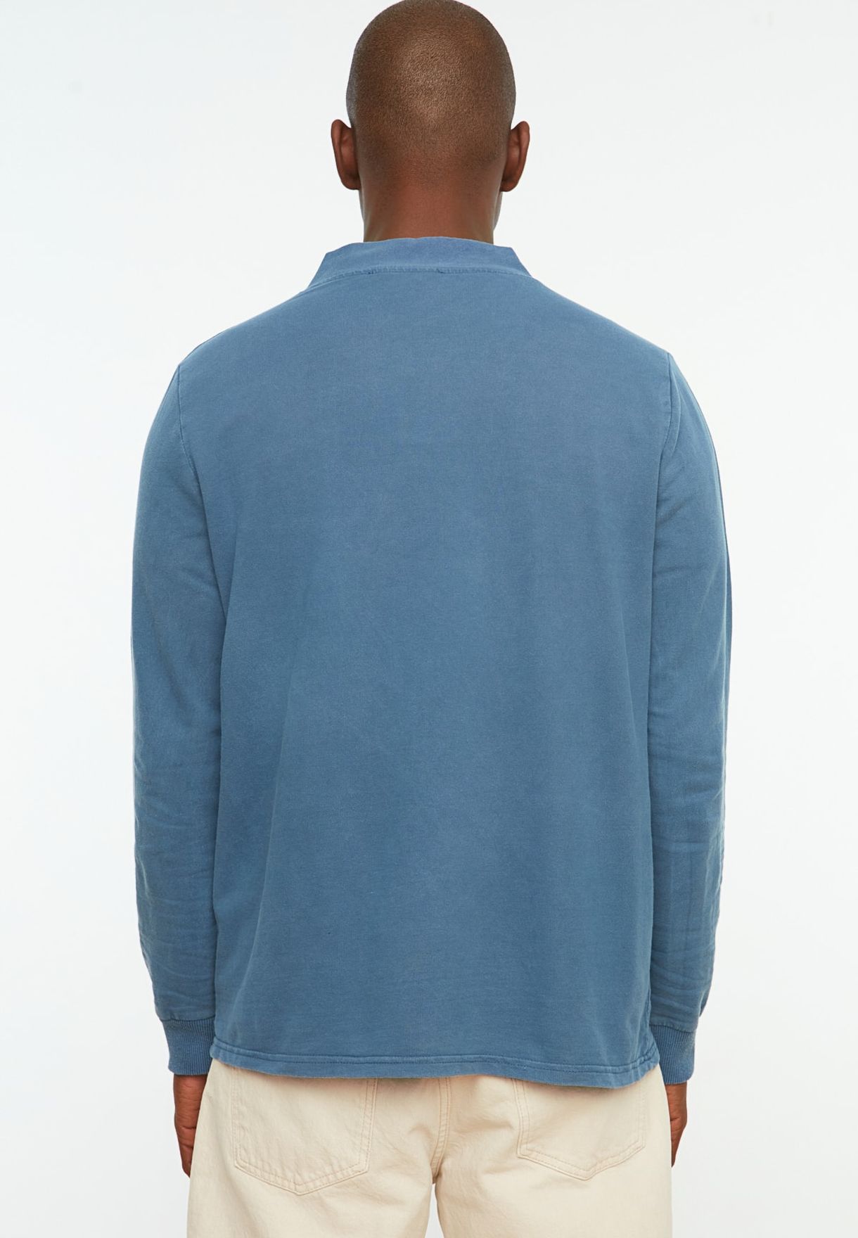 Acid Washed Button Cardigan
