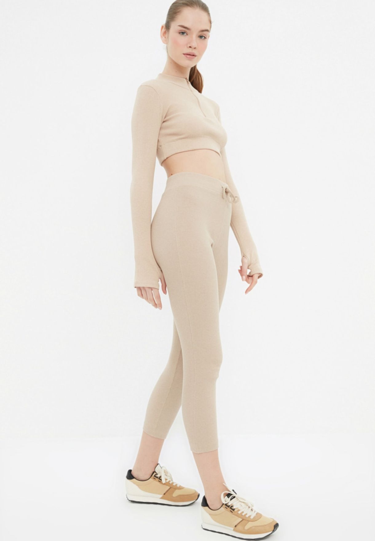 beige workout leggings