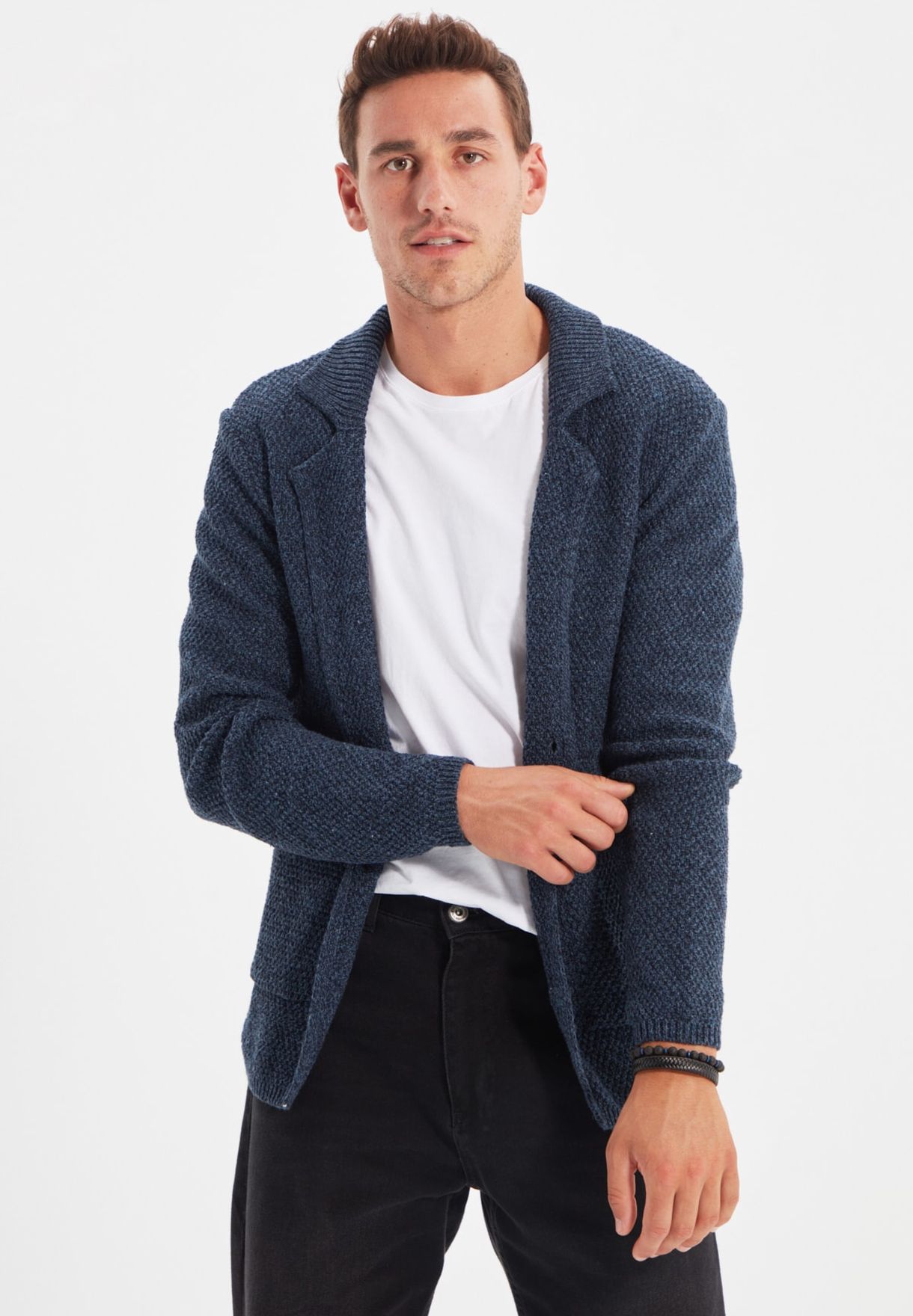 Textured Knitted Cardigan