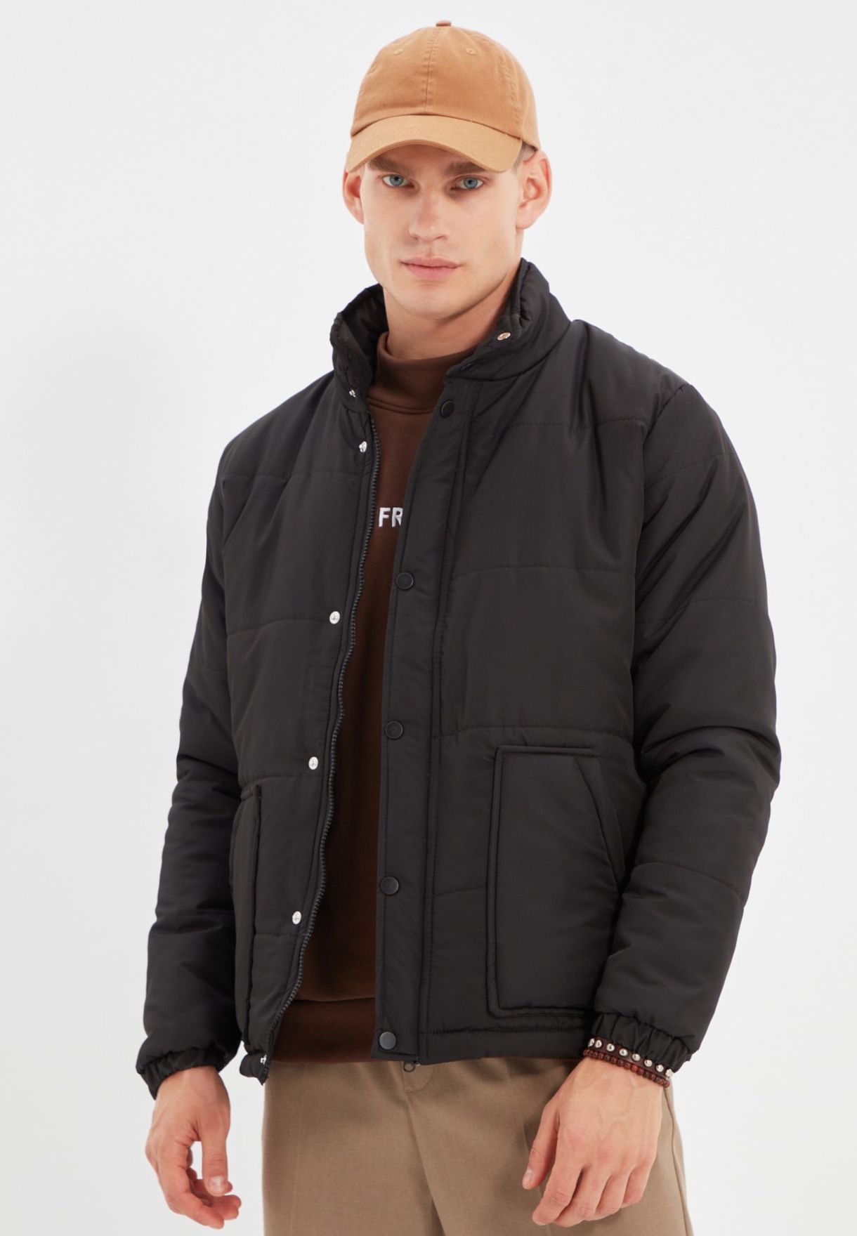 Snap Closure Puffer Jacket