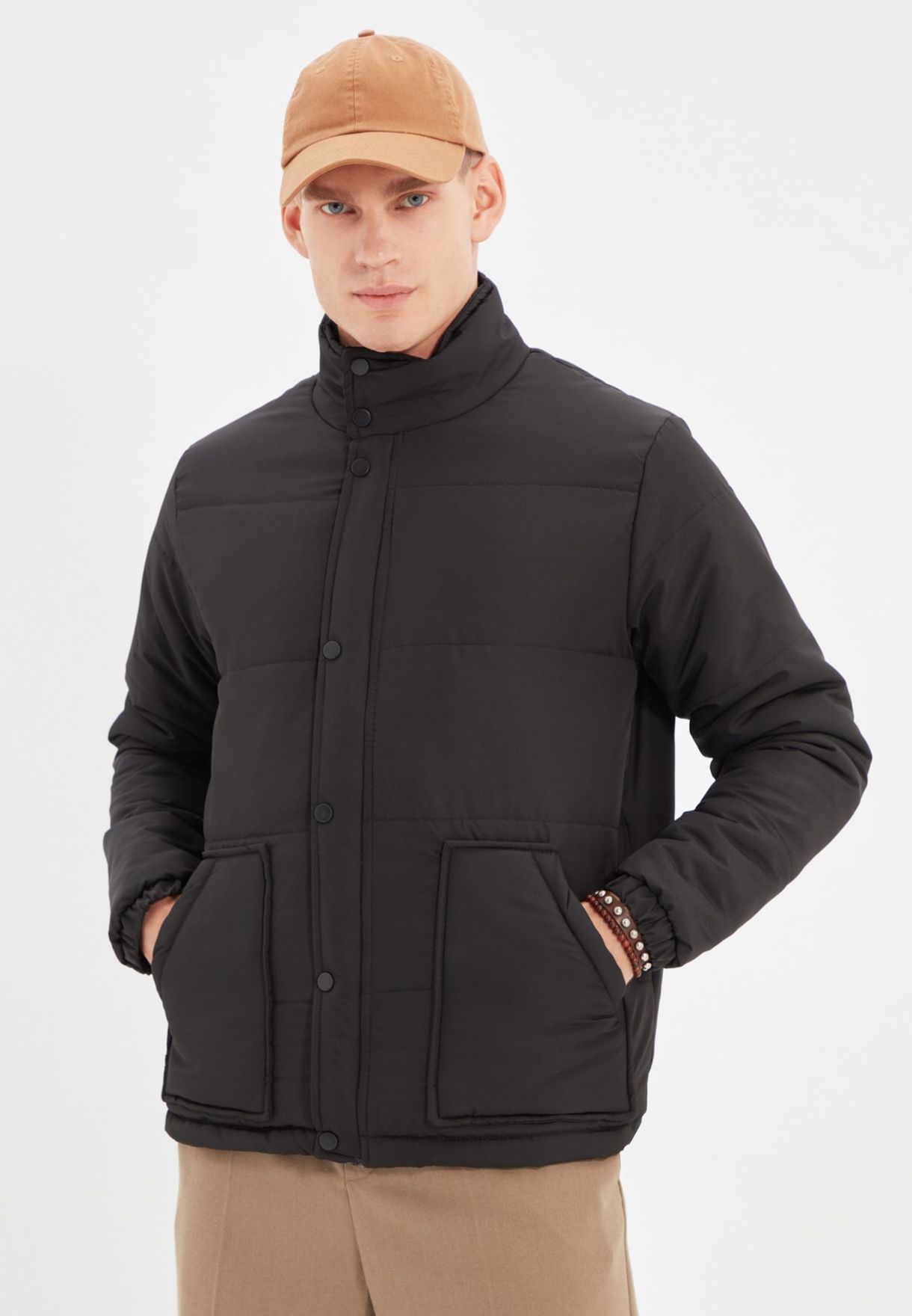 Snap Closure Puffer Jacket