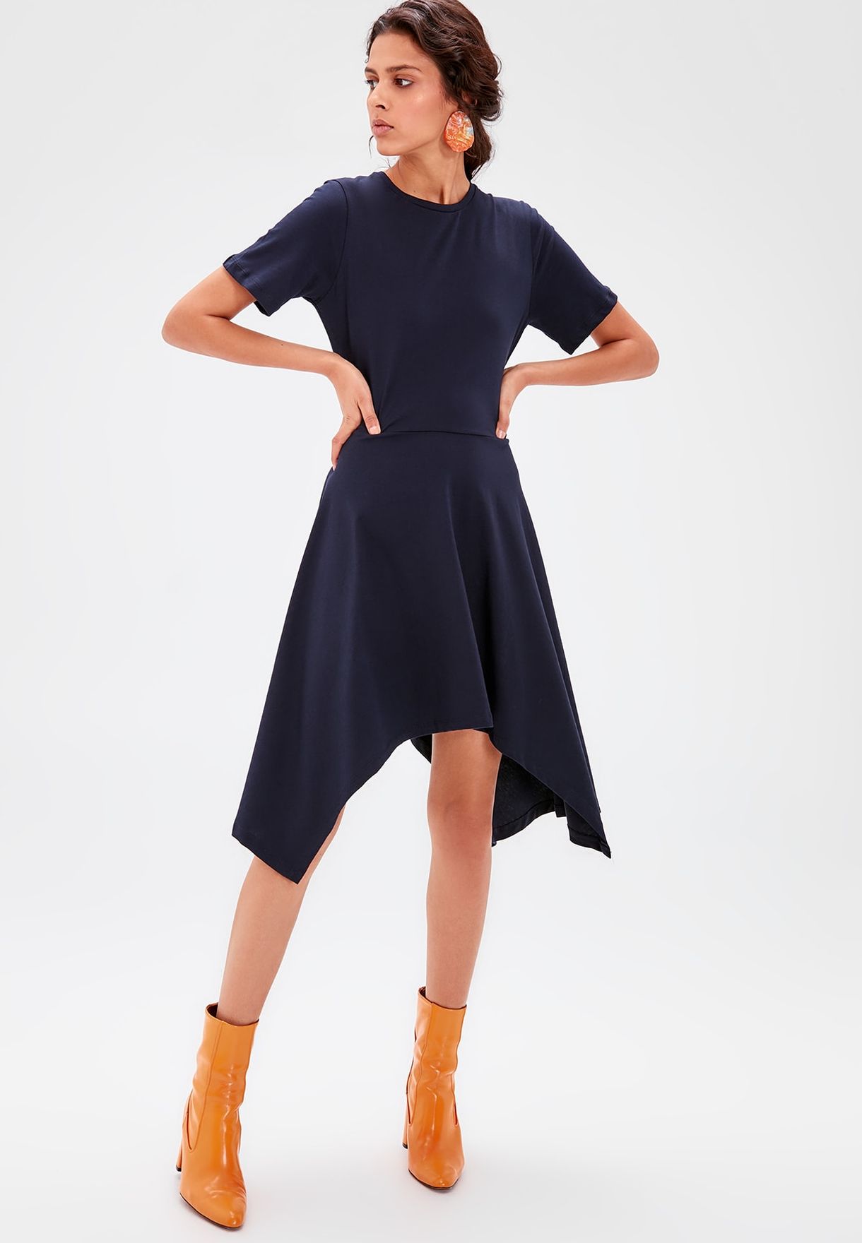 asymmetric skater dress