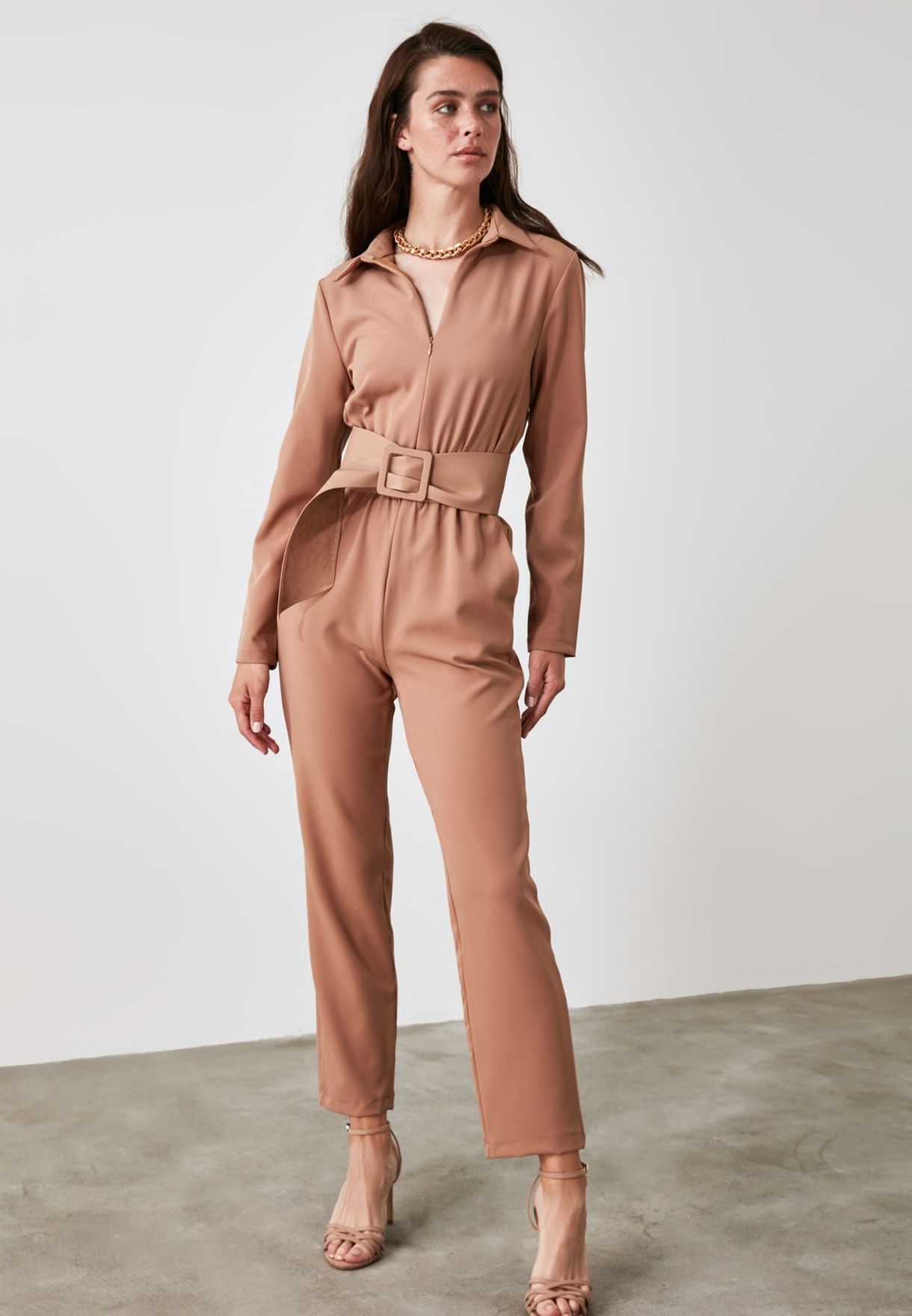 next khaki jumpsuit