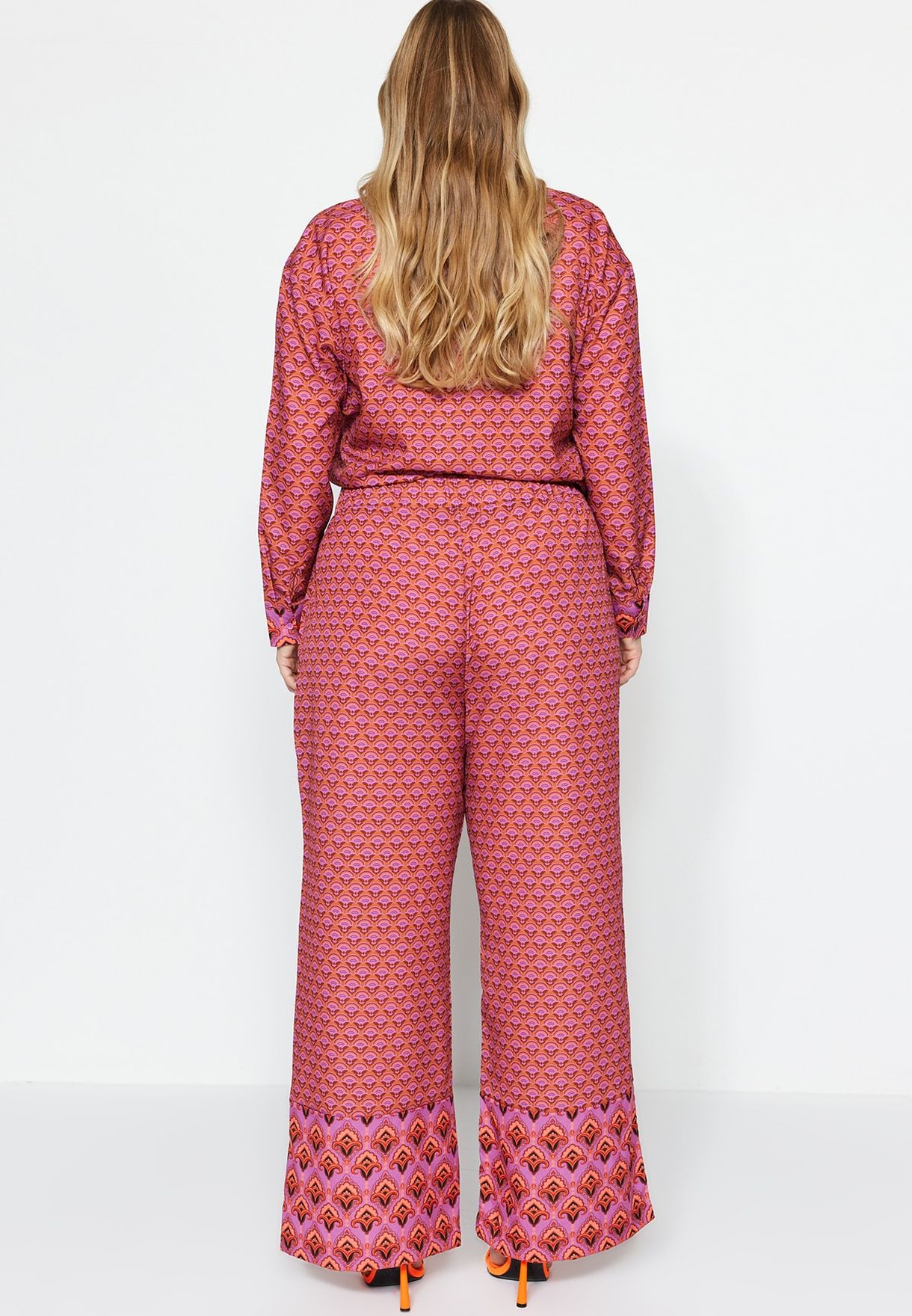 Printed Wide Leg Pants