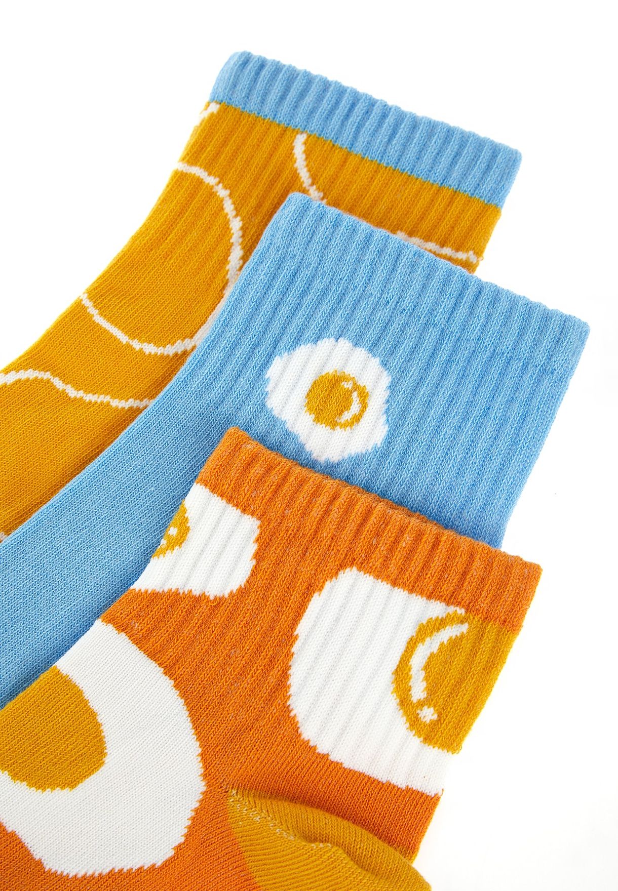 3 Pack Printed Socks