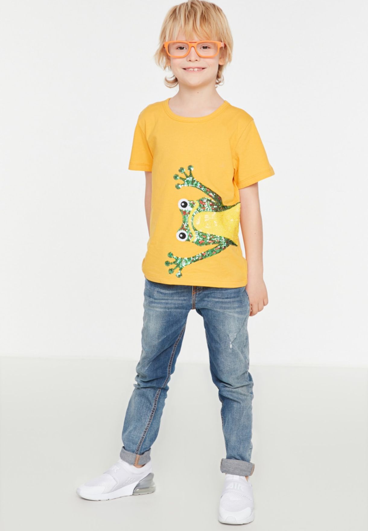Kids Sequined Frog T-Shirt