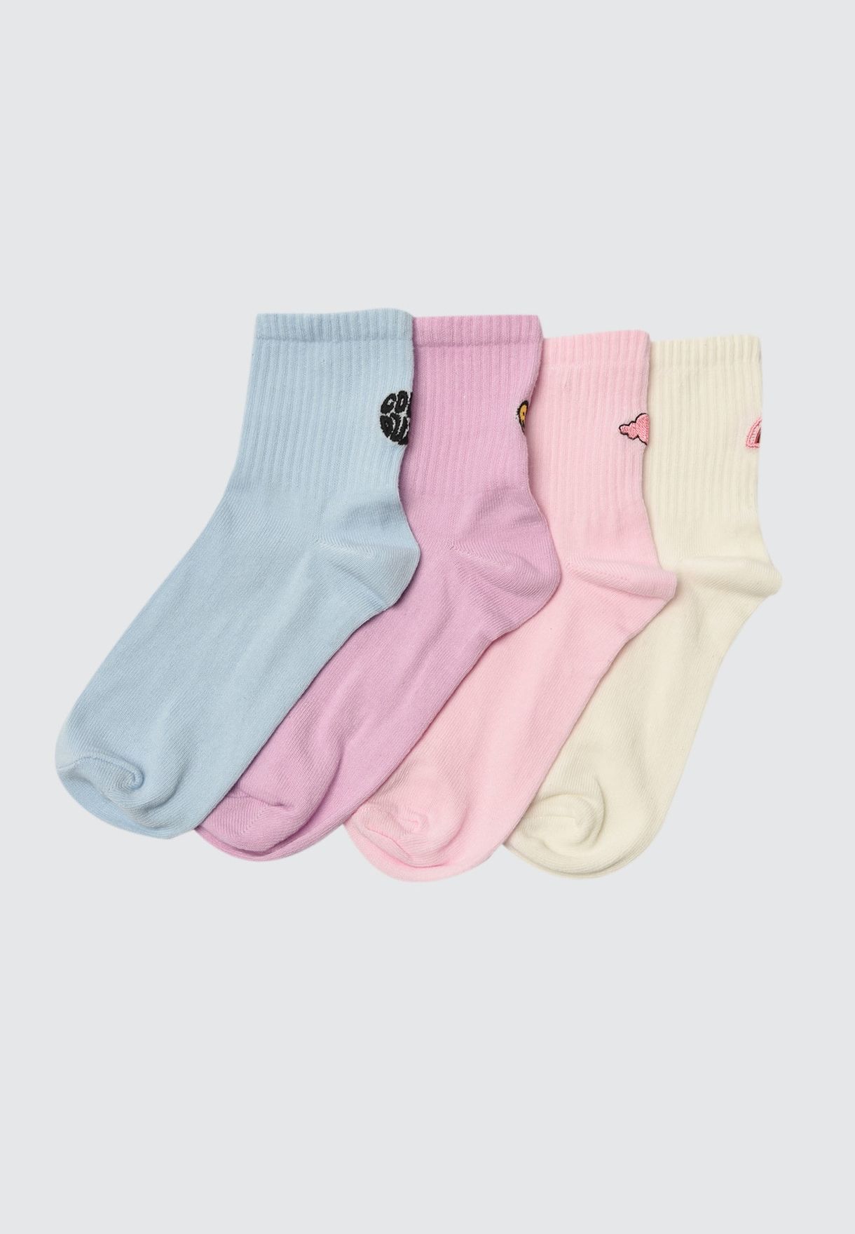 4 Pack Knitted Socks