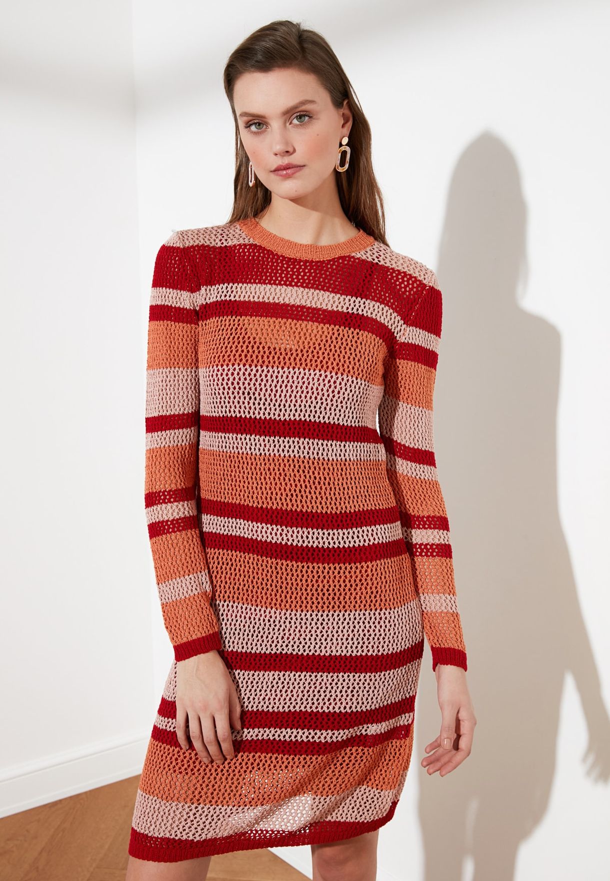 striped knitted dress