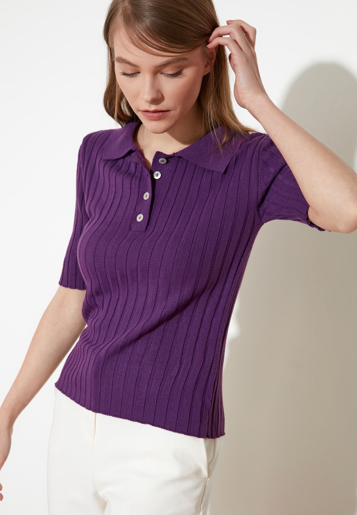 polo purple sweater