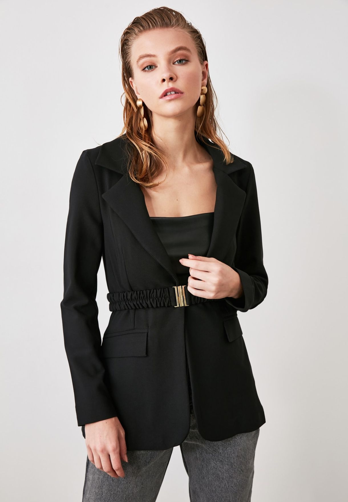 Buy Trendyol black Tailored Blazer for Women in MENA, Worldwide ...