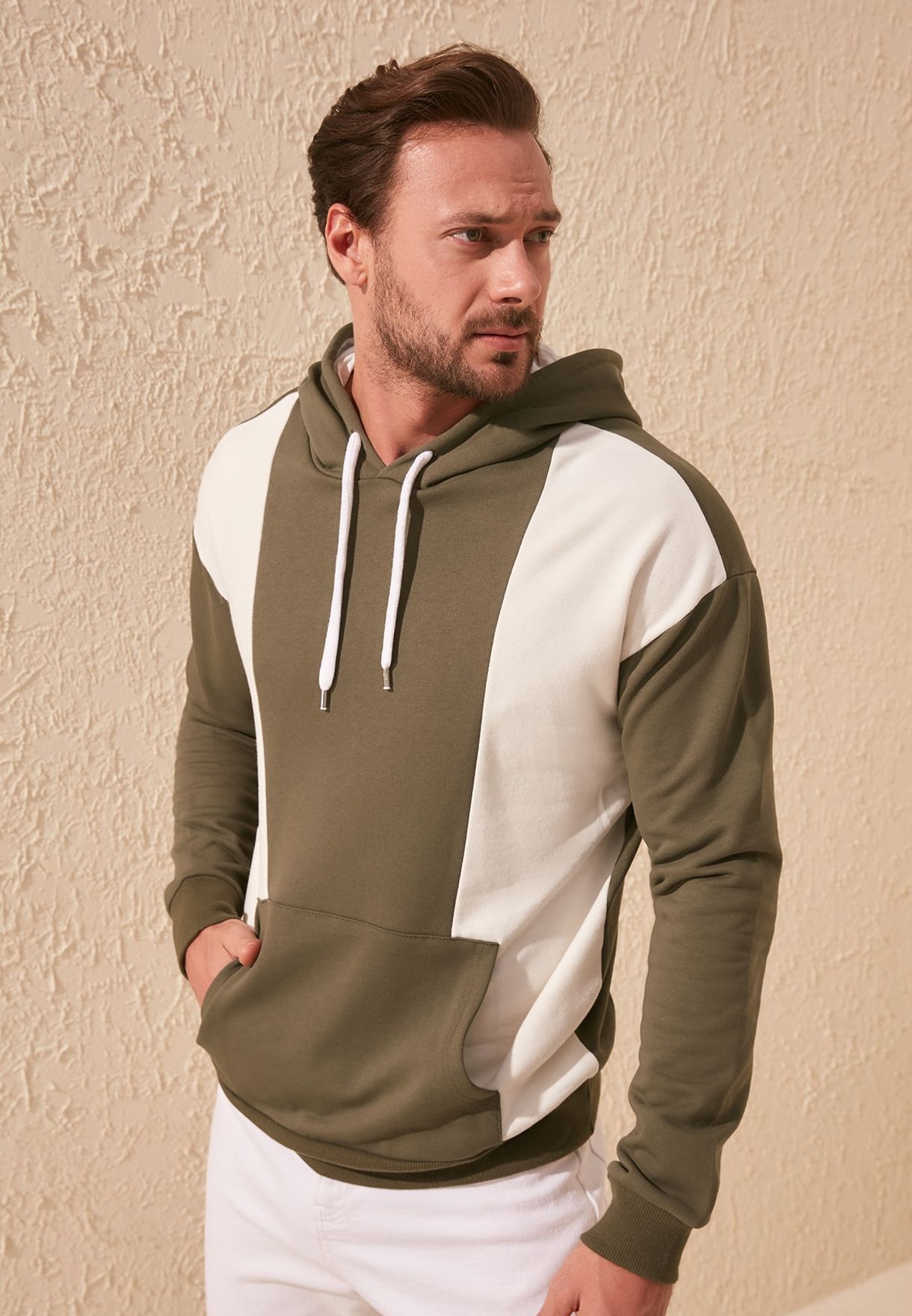 khaki color hoodie