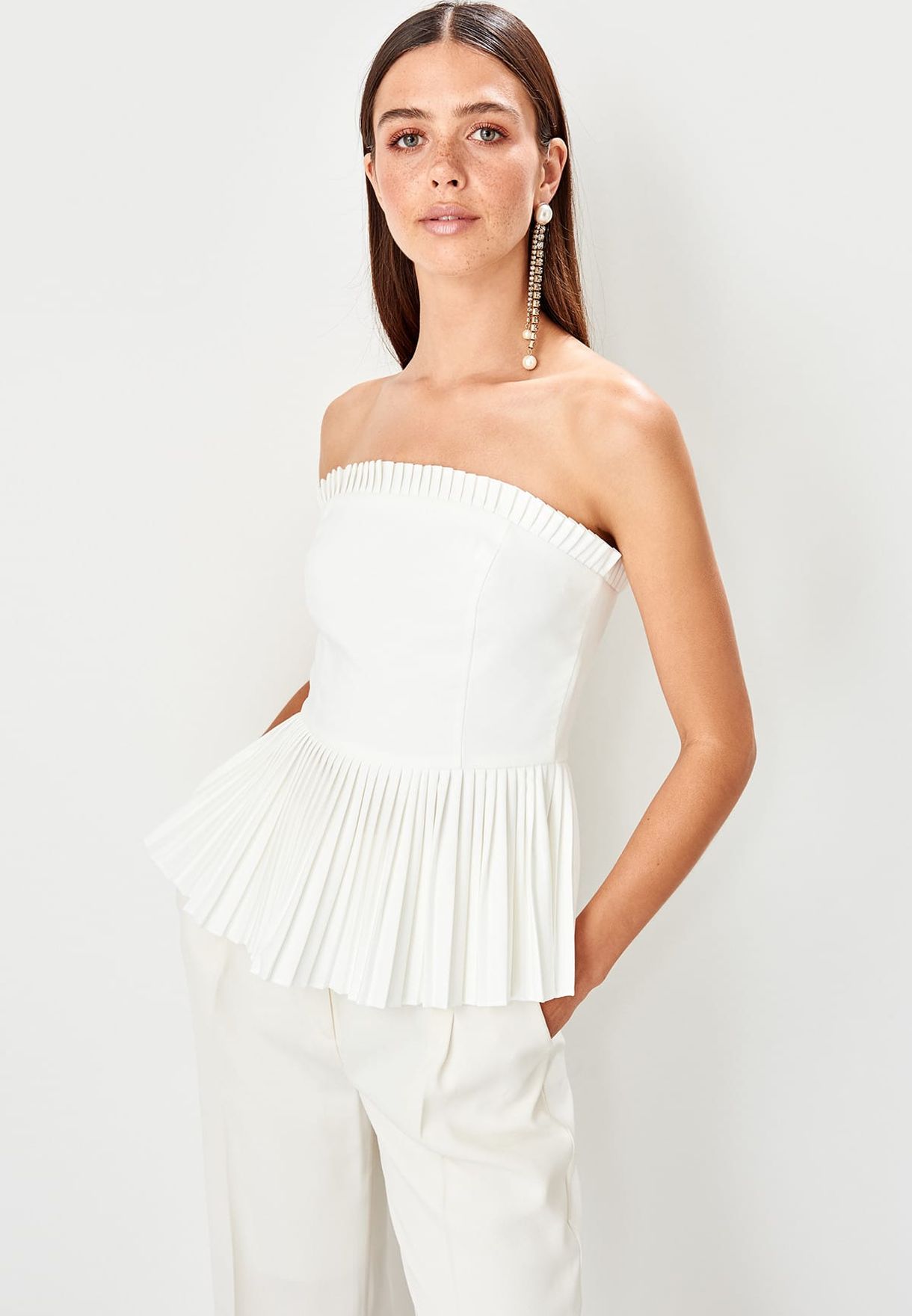 bandeau peplum top