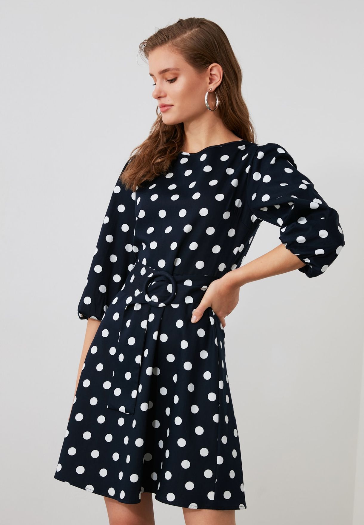 multicolor polka dot dress