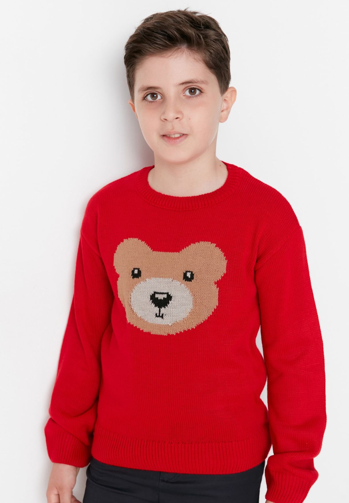 Kids Teddy Print Sweater