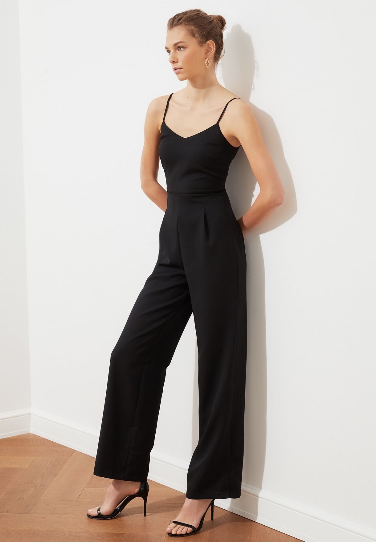 cami strap cross back detail jumpsuit