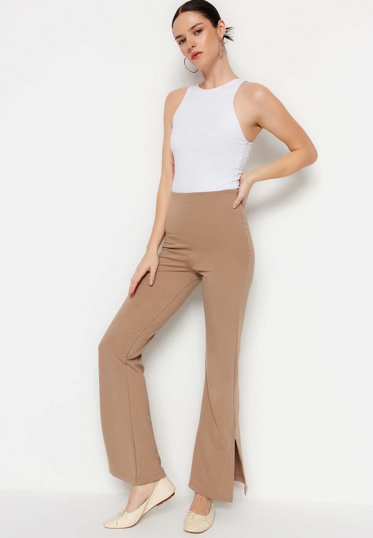 Flared High Waist Pants