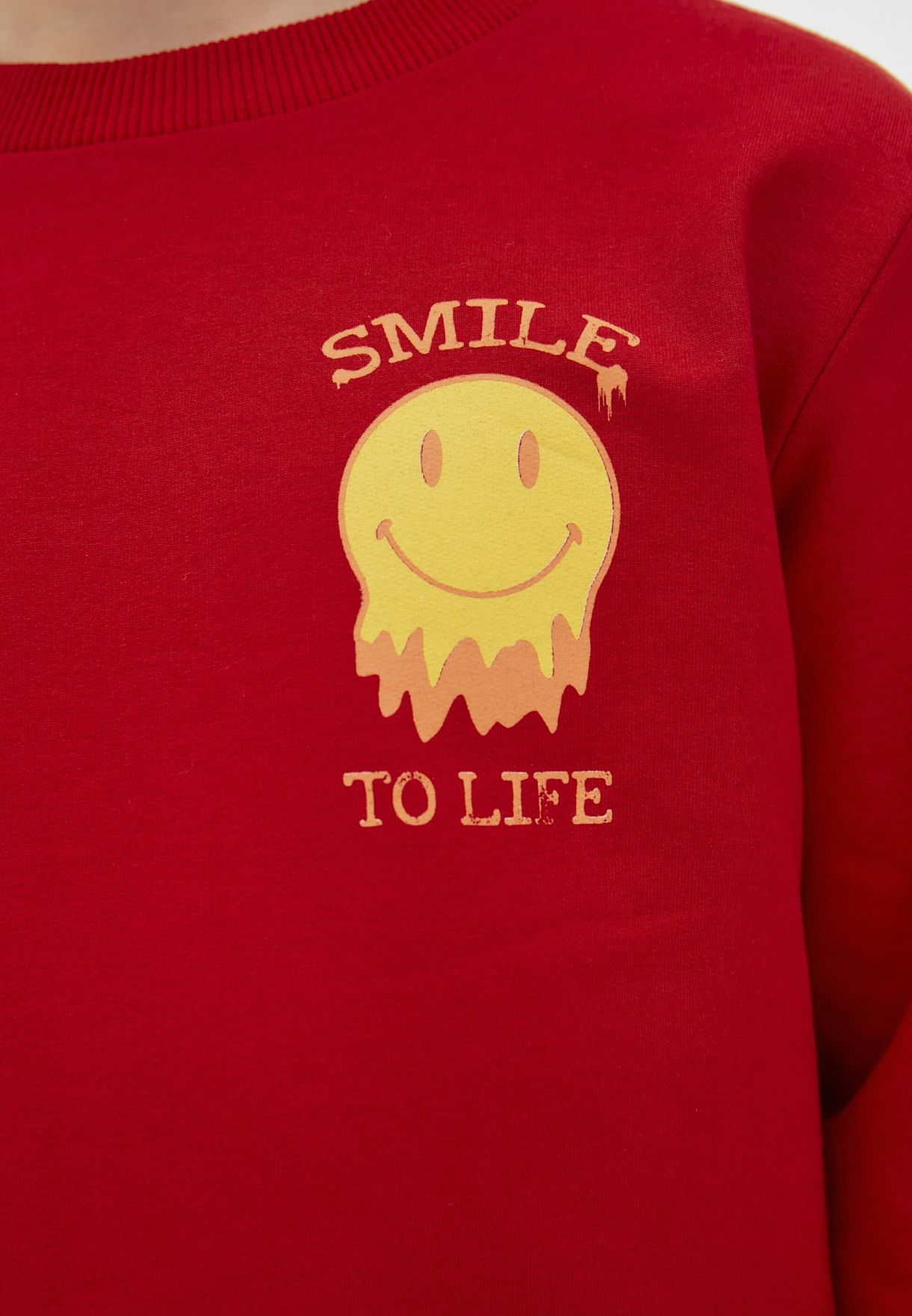 Kids Chest Smiley Sweatshirt