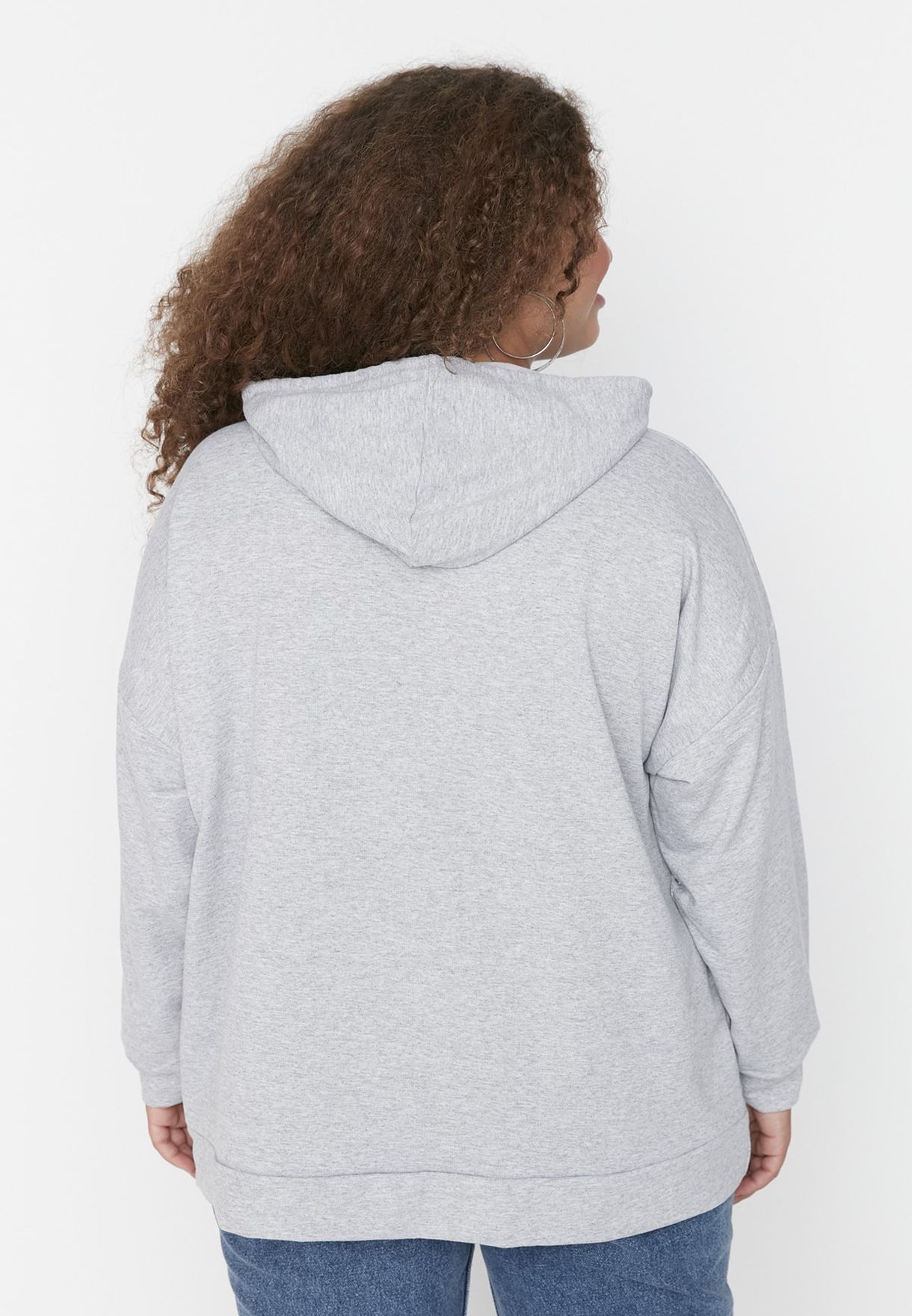 Drawstring Pocket Detail Sweatshirt
