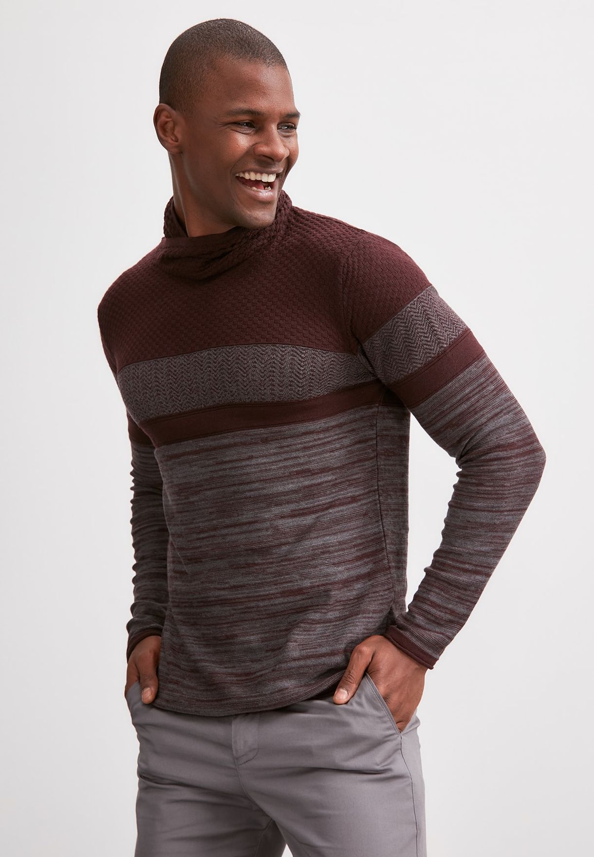 shawl neck sweatshirt