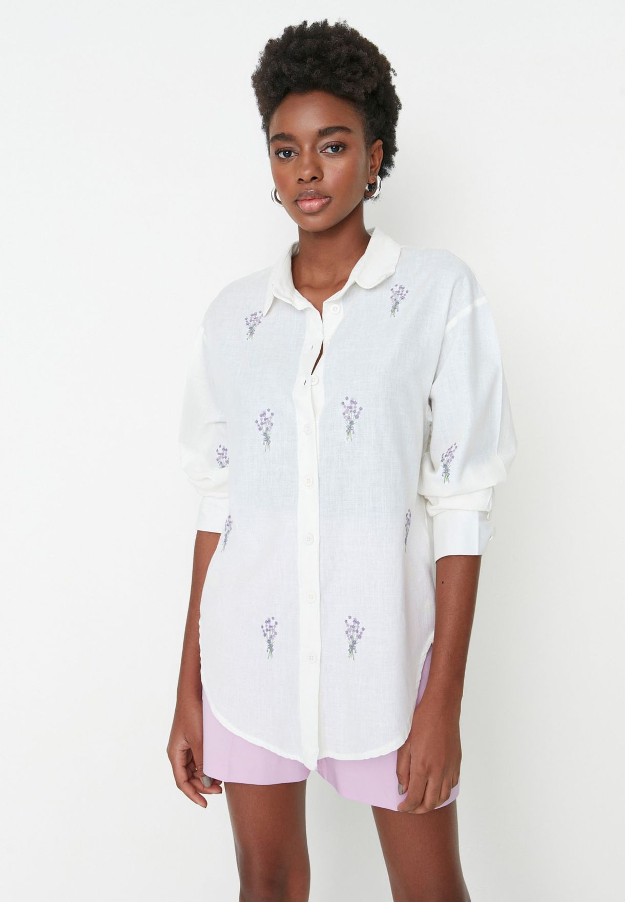 Printed Longline Shirt