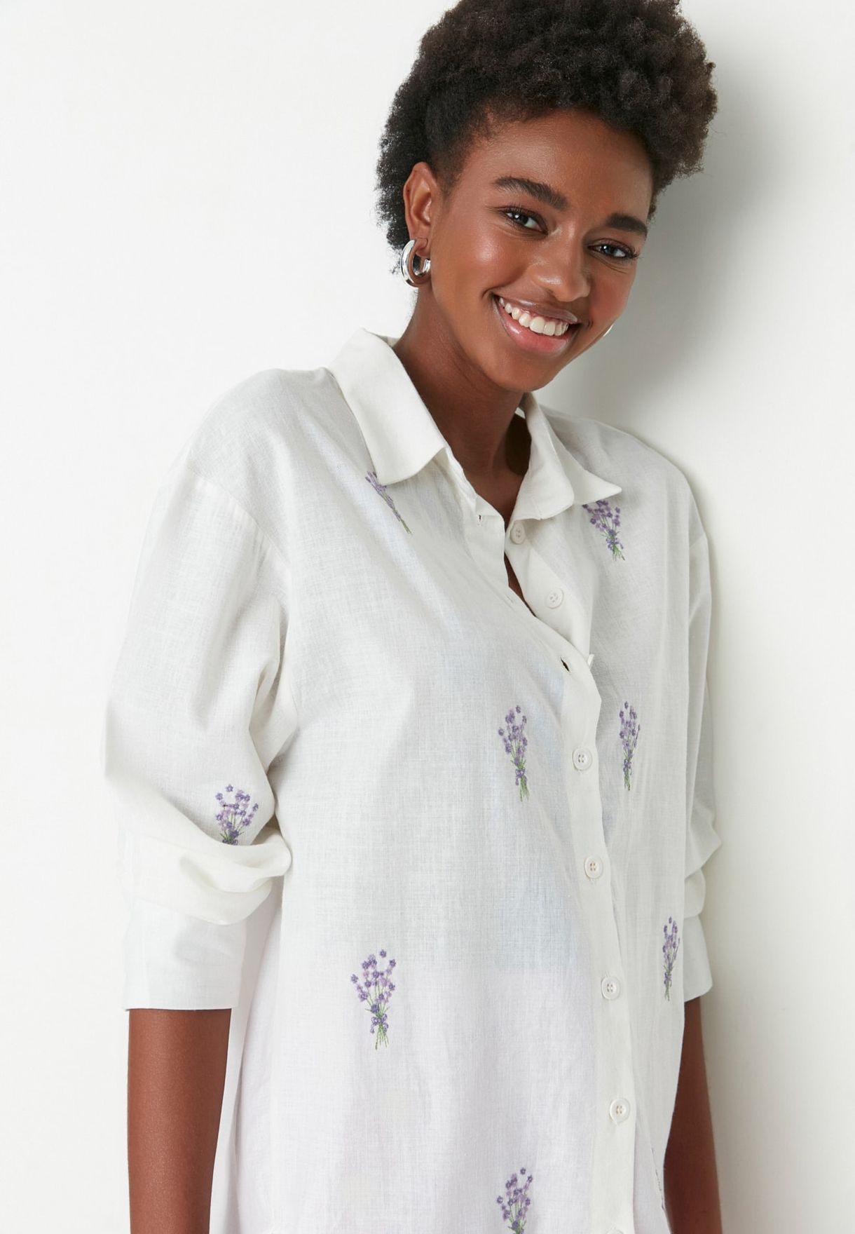 Printed Longline Shirt