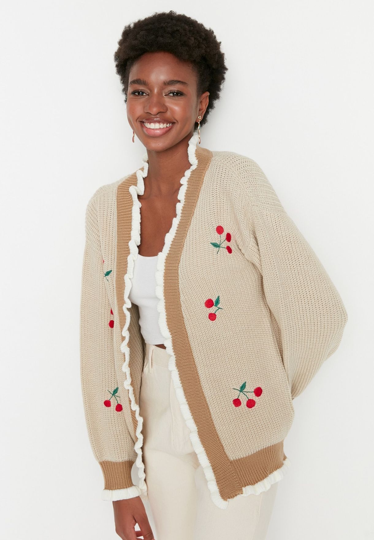 Classic Embroidered Knitwear Cardigan