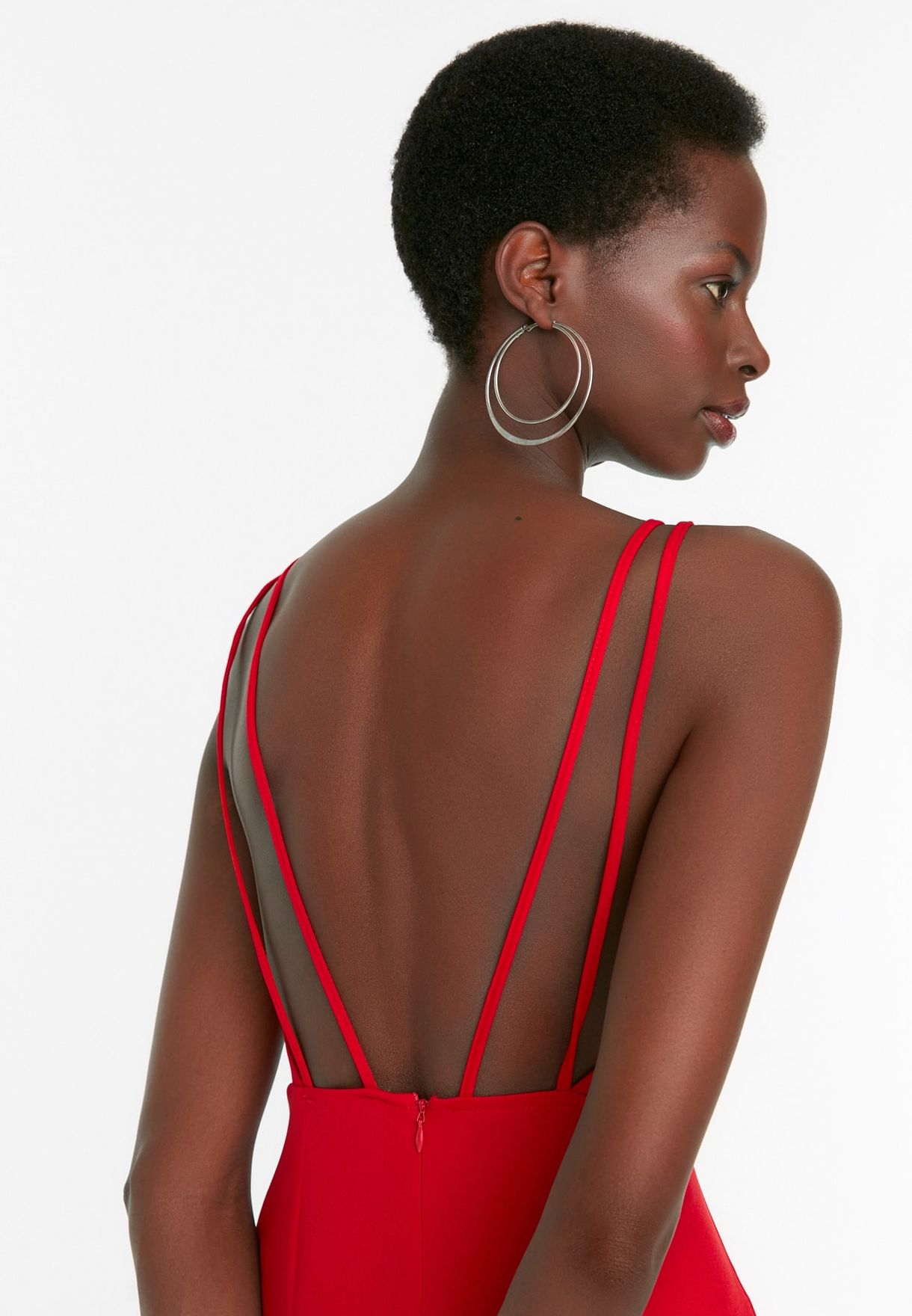 square neck strappy dress