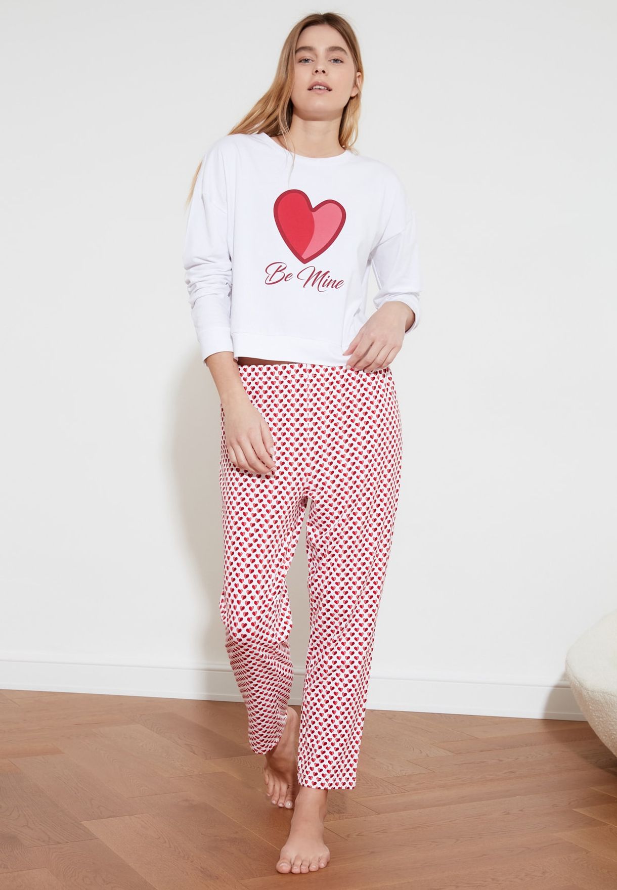 Buy Trendyol multicolor Printed Knitted Pyjama Set for Women in MENA ...