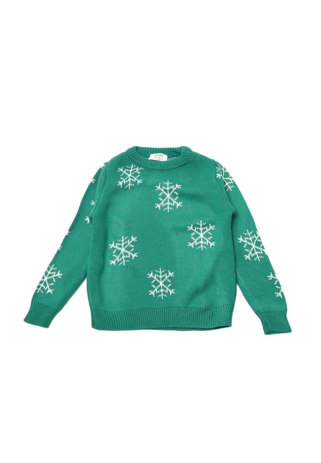 Kids Printed Knitted Sweater