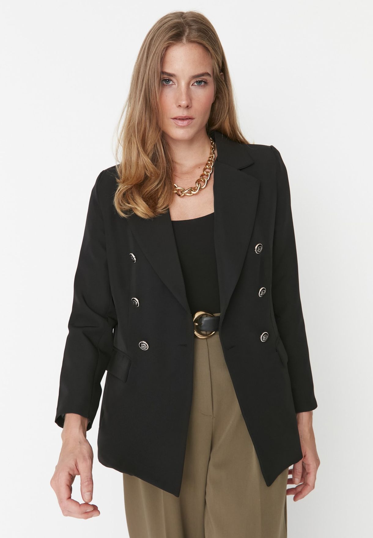 Button Detail Blazer