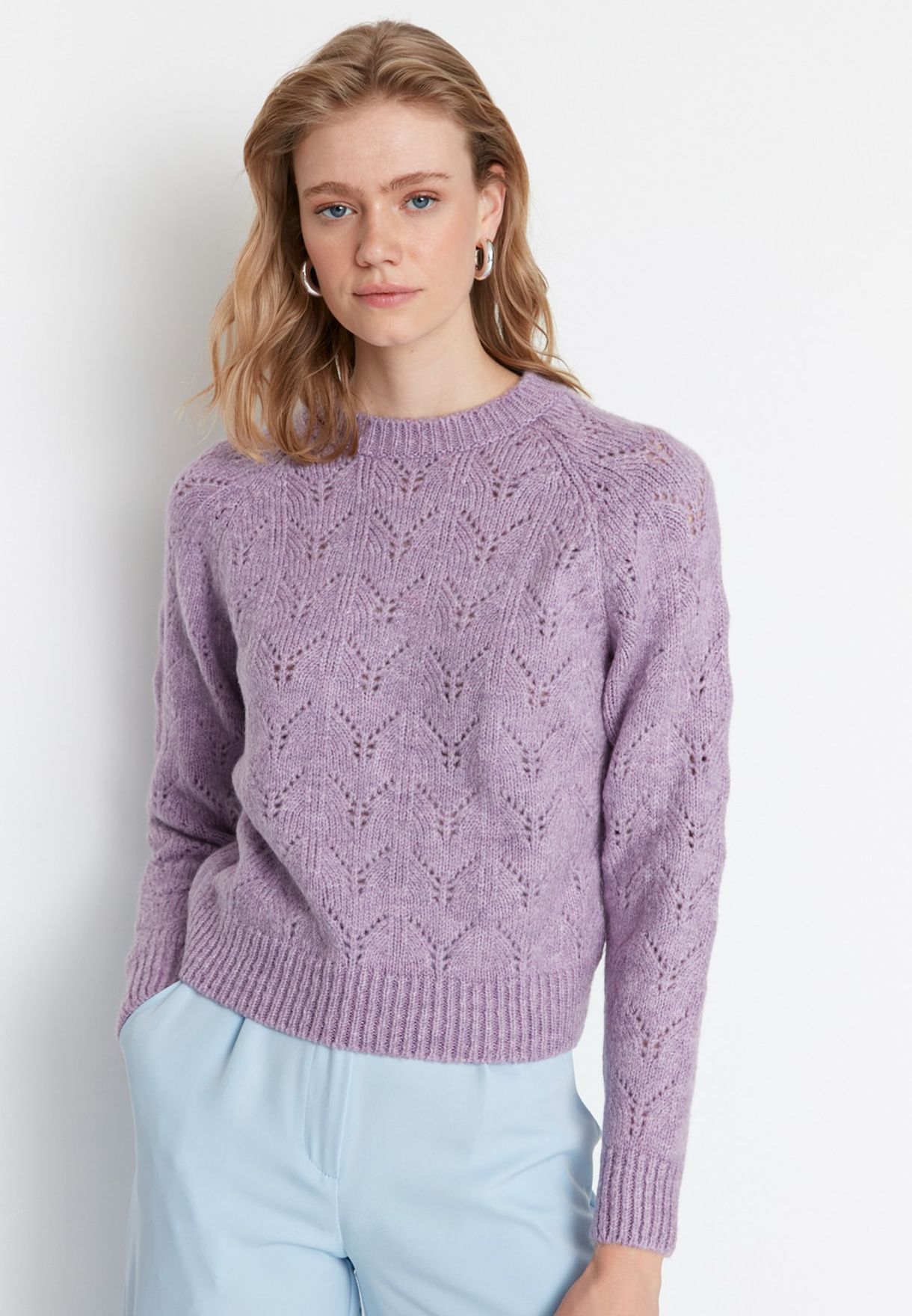 lavender sweater