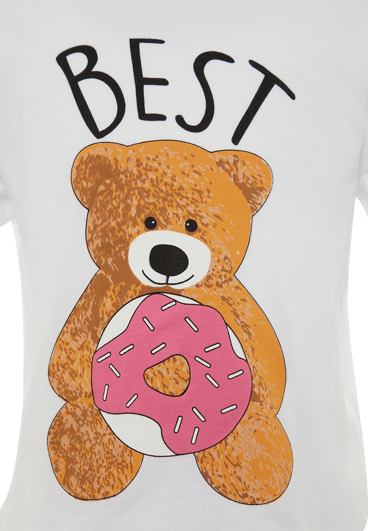 Kids Teddy Bear Print T-Shirt