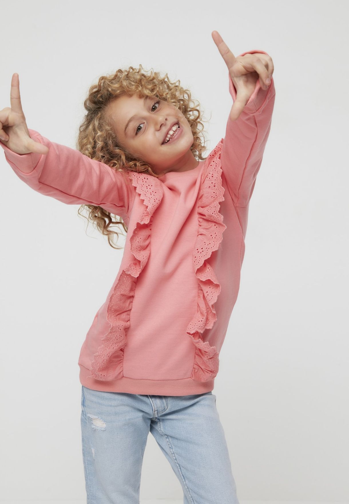 Kids Embroidered Knitted Sweatshirt