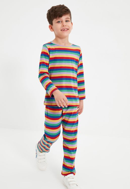 Kids Striped Pyjama Set