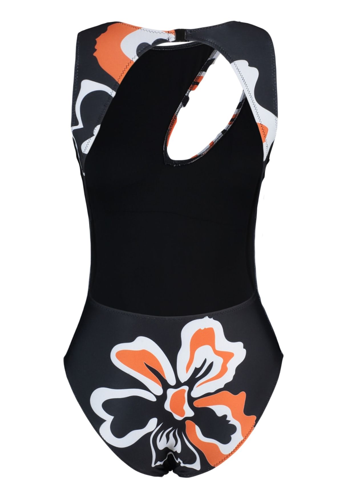 Floral Print Cut Out Detail Swimsuit