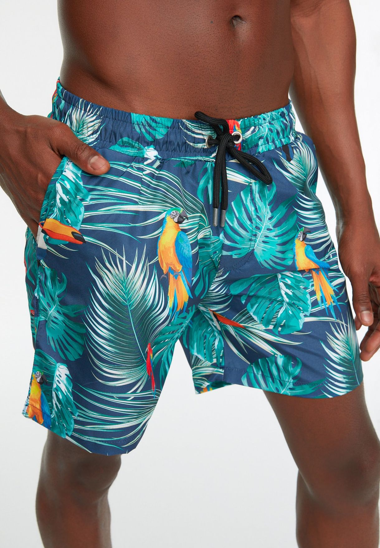 Bird Print Swim Shorts